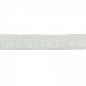 3mm Double sided lace of composition leather - Silver Satin x1m