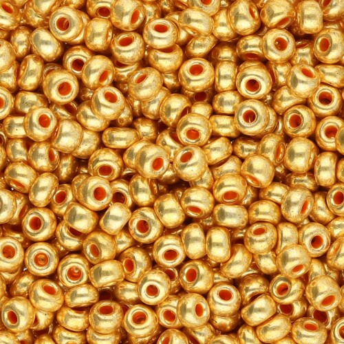 Preciosa Seed beads 8/0 3 mm - Terra Metallic Orange x20g