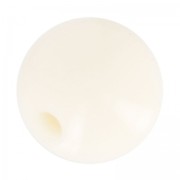 Big hole half-drilled bead 14 mm Cream x1