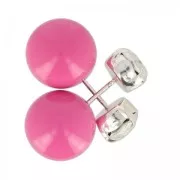 Big hole half-drilled bead 14 mm Cream x1