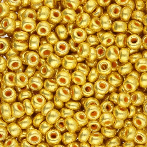 Preciosa Seed beads 8/0 3 mm - Terra Metallic Gold x20g