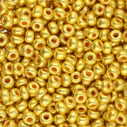 Preciosa Seed Beads 8/0 3 mm - Terra Metallic Gold x20g