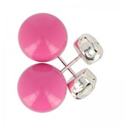 Big hole half-drilled bead 14 mm Coral x1