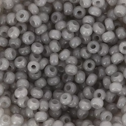 Preciosa Seed Beads 8/0 - 3 mm - Solgel - Grey 2 Dyed Alabaster x 20 g