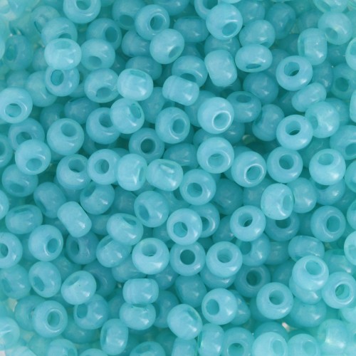 Preciosa Seed beads 8/0 - 3 mm - Solgel - Blue Green 2 Dyed Alabaster x20g
