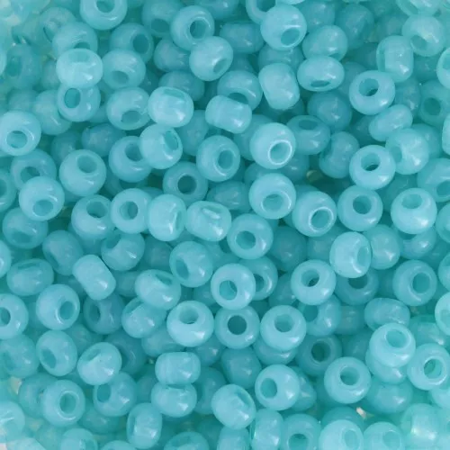 Preciosa Seed Beads 8/0 - 3 mm - Solgel - Blue Green 2 Dyed Alabaster x20g