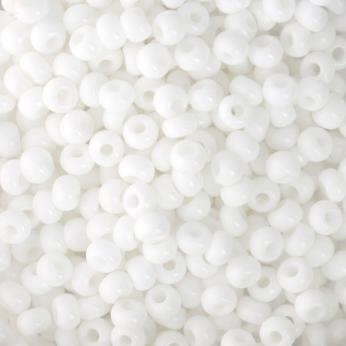 Preciosa Seed Beads 8/0 - 3 mm - Chalk White x 20 g