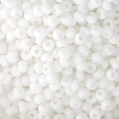 Preciosa Seed Beads 8/0 - 3 mm - Chalk White x 20 g