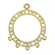 5 loops spacers 30mm golden tone x2