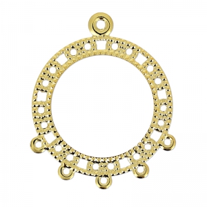 5 loops spacers 30mm golden tone x2