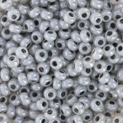 Preciosa Seed Beads 8/0 - 3 mm - Pastel Gray with a Pearlescent Finish x20g