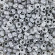 Preciosa Seed Beads 8/0 - 3 mm - Pastel Gray with a Pearlescent Finish x20g
