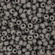 Preciosa Seed beads 8/0 - 3 mm - Grey Opaque x20g