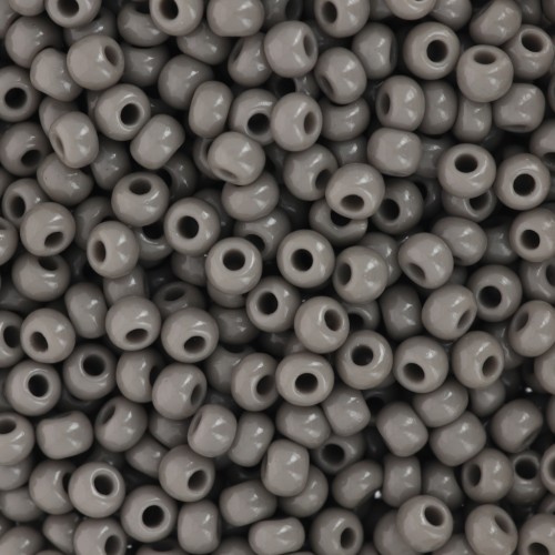 Preciosa Seed Beads 8/0 - 3 mm - Opaque Gray x 20 g