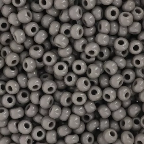 Preciosa Seed Beads 8/0 - 3 mm - Opaque Gray x 20 g