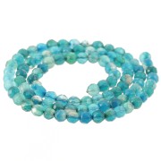 Assortment of 4mm Round Faceted Agate Beads - Mix Bleu x 36 cm|raw }}