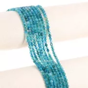 Assortment of 4mm Round Faceted Agate Beads - Mix Bleu x 36 cm