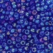 Preciosa Seed beads 8/0 - 3 mm - Dark Aquamarine Rainbow x20g