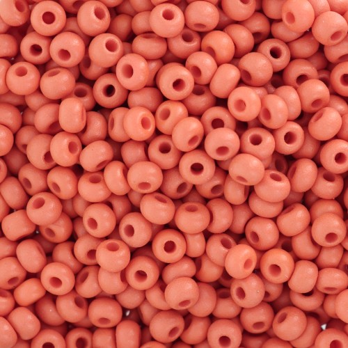 Preciosa Seed Beads 8/0 - 3 mm - PermaLux Matte Orange x20g