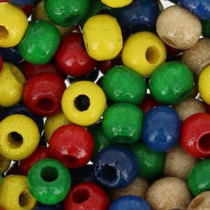 Wooden round beads 4mm Multicolored x165