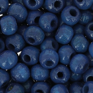 Wooden round beads 4mm Navy Blue x165