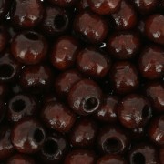 4 mm Round Sepia Wood Beads x165