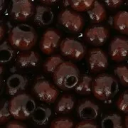 4 mm Round Sepia Wood Beads x165