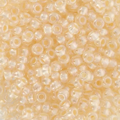 Preciosa Seed Beads 8/0 - 3 mm - Pearl Pastel Lining - Apricot Sfinx x20g