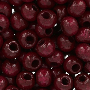 Wooden round beads 4mm Burgundy x165