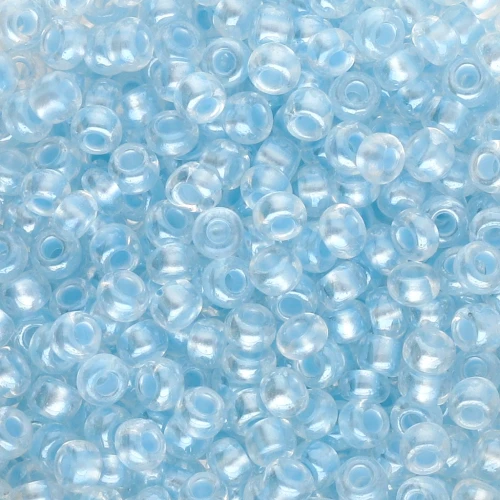 Preciosa Seed Beads 8/0 3 mm - Crystal Lined Blue Pearl Sfinx x20g
