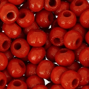 Wooden round beads 4mm Red x165