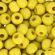 Wooden round beads 4mm Yellow x165