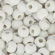 Wooden round beads 4mm White x165
