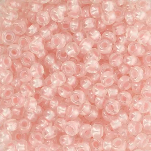 Preciosa Seed Beads 8/0 - 3 mm - Pearl Pastel Lining - Pink Sfinx x20g