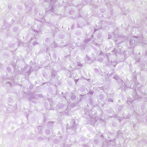 Preciosa Seed beads 8/0 - 3 mm - Pearl Pastel Lining - Violet Sfinx x20g