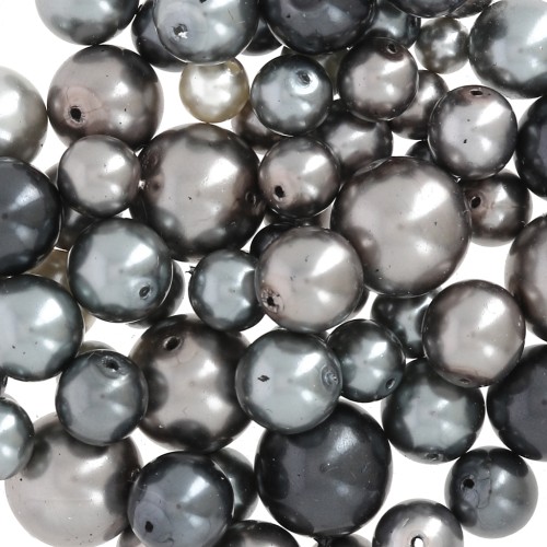 Bohemian beads assortment - Mix Gris x50g