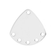 Triangle spacer 6 holes 14 mm silver tone  x4|raw }}
