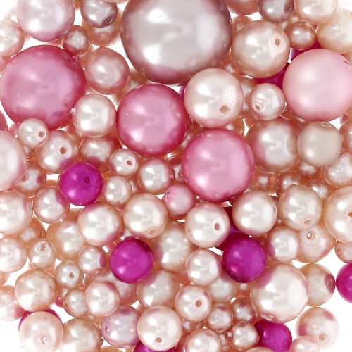 Bohemian beads assortment - Mix Rose - Nude x50g