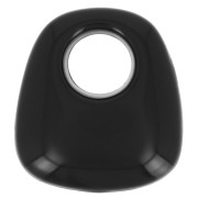 23x21mm Opaque resin trapeze pendant - Black x1|raw }}