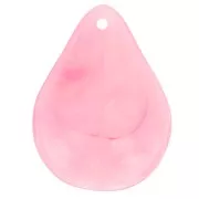 23mm curved flower petals in resin - Dark pink marbled x6