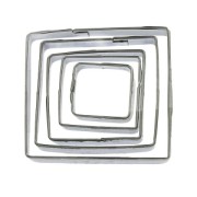 Set of mini metal cutters square x5