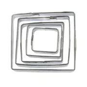 Set of mini metal cutters square x5