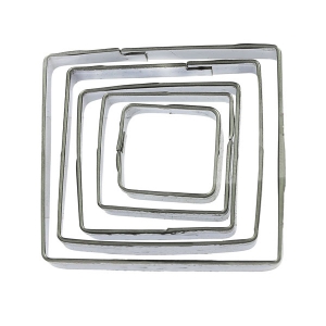 Set of mini metal cutters square x5