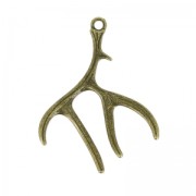 Deer antlers pendant 52 mm bronze x1