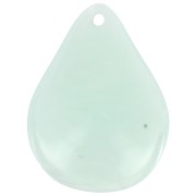 23mm curved flower petals in resin - Blue frosted marbled x6