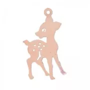Fawn pendant 28 mm golden rose tone x1