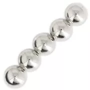 3mm Round beads - Silver Tone x50