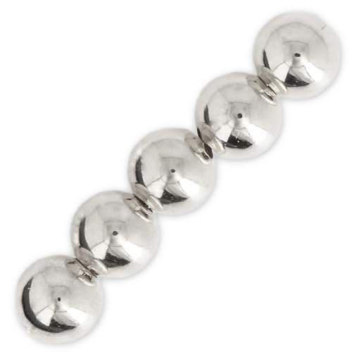 3mm Round beads - Silver Tone x50