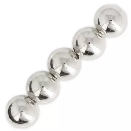3mm Round beads - Silver Tone x50