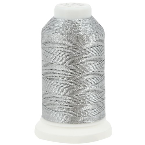 Liz metallic polyester thread size 10 - Silver n°341 x110m